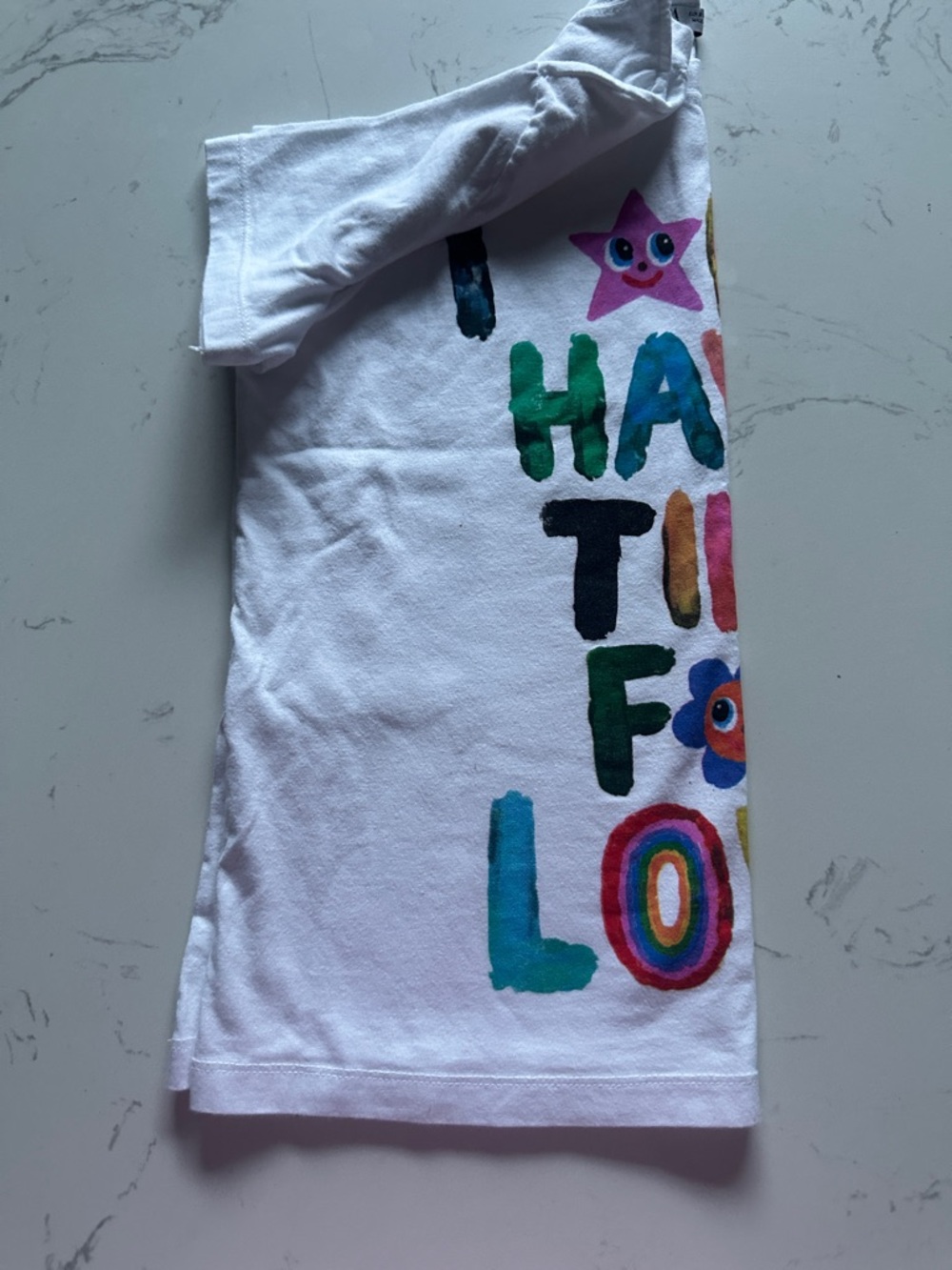 Zara White Graphic Tee with Multicolor Lettering - Picture 4 of 4